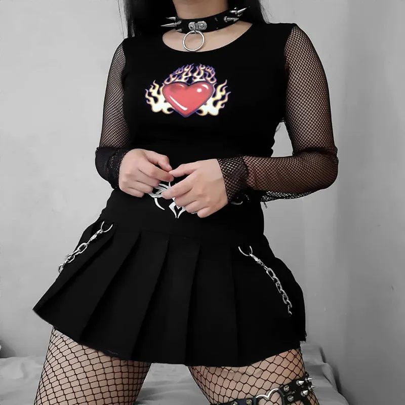 A Pure Flower Pleated Mini Skirt