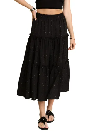 ADORA Rhinestone Accent Tiered Skirt
