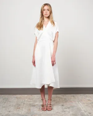 aki wave dress - white vintage toile