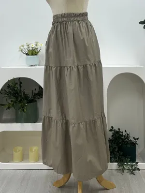 Alia Cotton Tiered Skirt