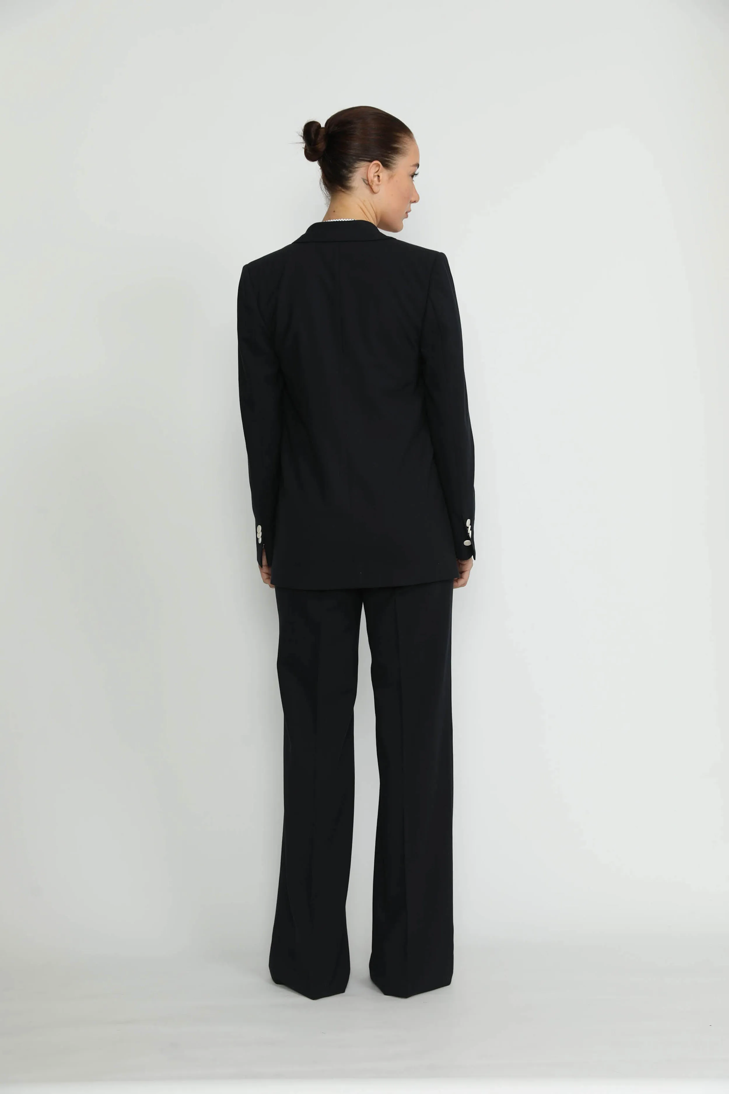 Amarante Jacket - Amarante Navy Basketweave Double Breasted Jacket