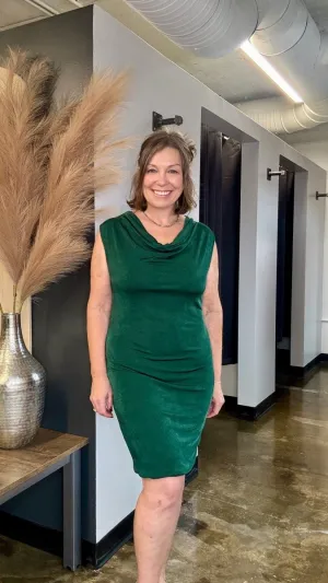 Anara Draped Jersey Dress