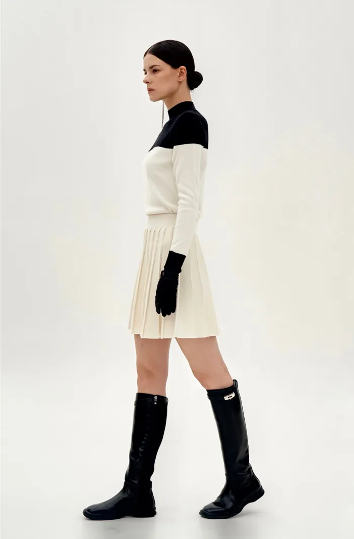 Anell Golf French Wool Skirt - Cream