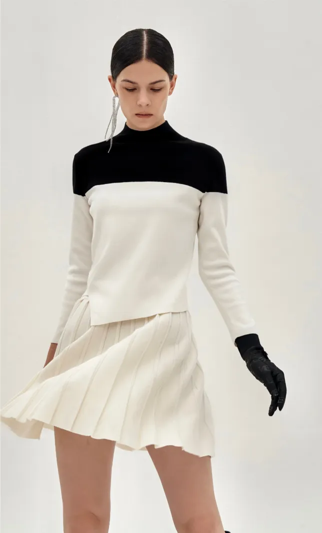 Anell Golf French Wool Skirt - Cream