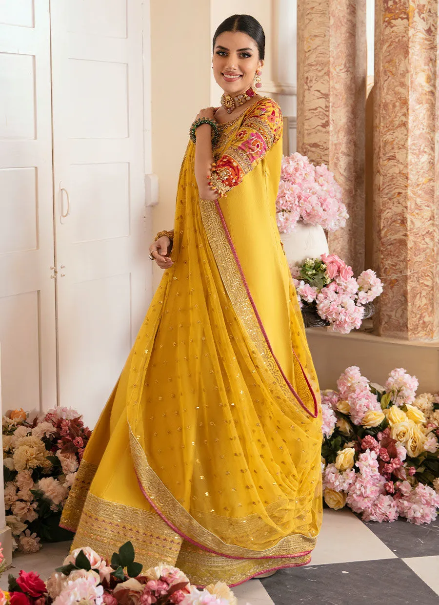 AQIQ KIWI KALIDAAR AND DRAPED DUPATTA