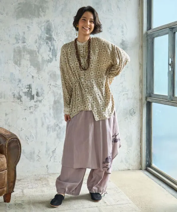 Arabic Pattern Asymmetrical Shirt