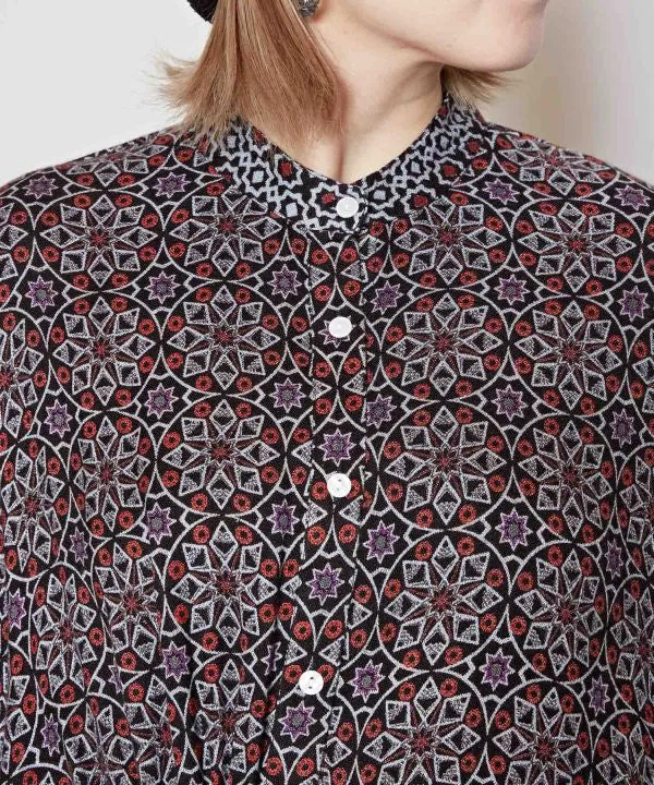 Arabic Pattern Asymmetrical Shirt