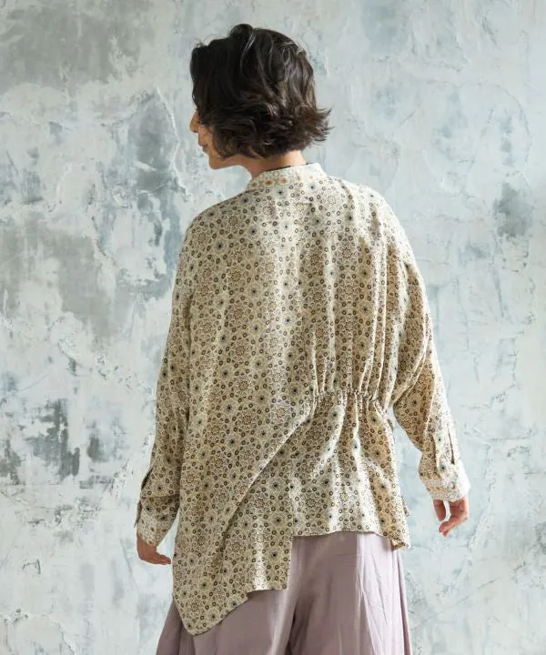 Arabic Pattern Asymmetrical Shirt