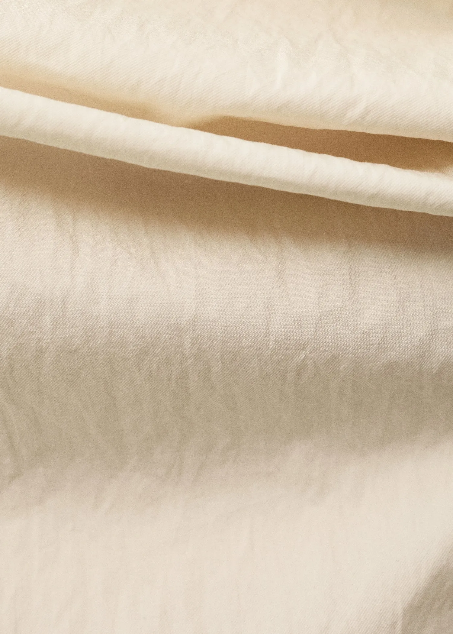 Asymmetrical collar cotton blouse