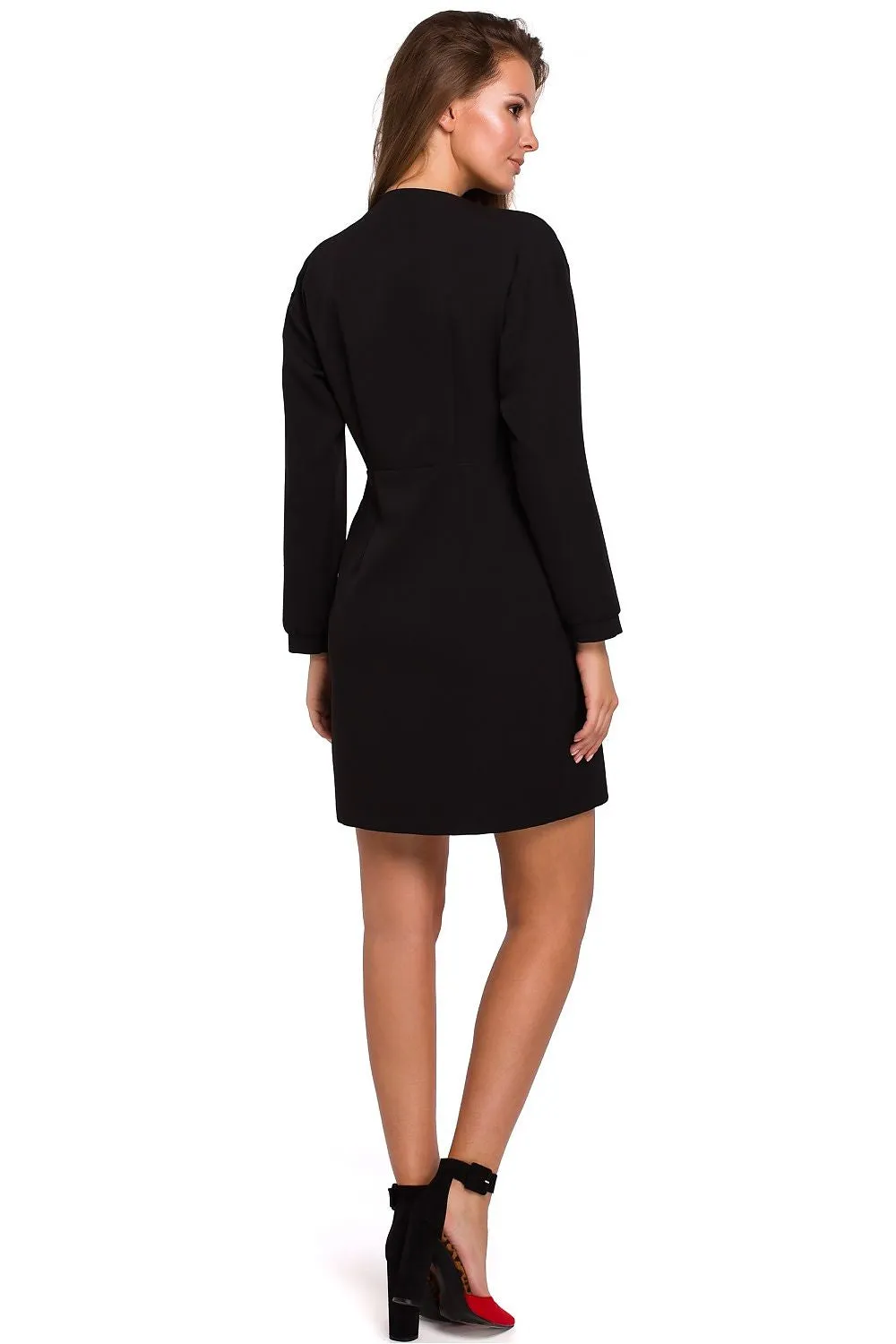 Asymmetrical Draped Cocktail Dress