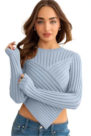 Asymmetrical Hem Sweater Top