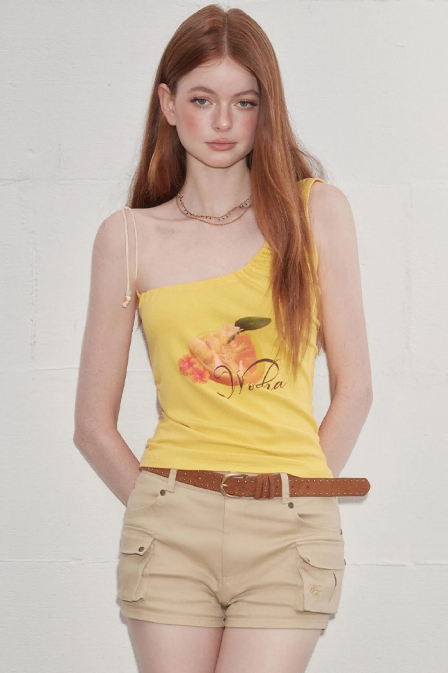 Asymmetrical Print Top