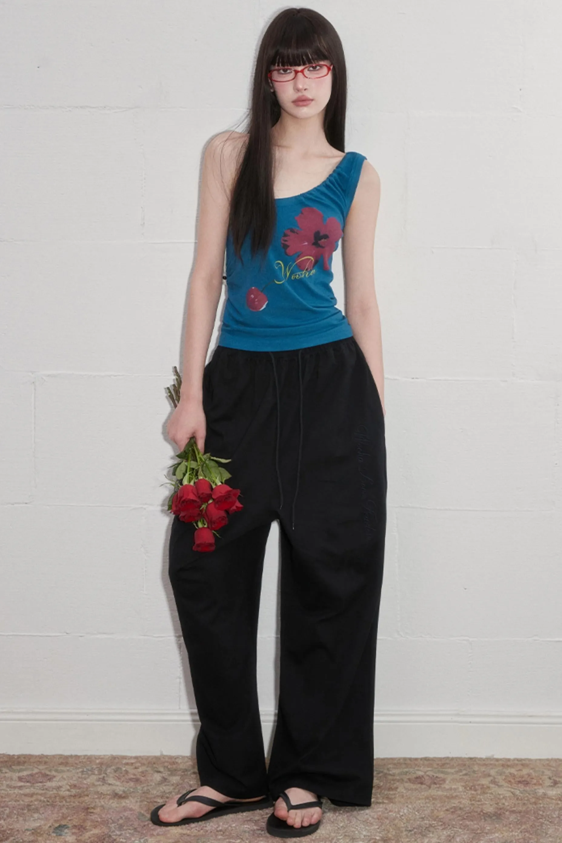 Asymmetrical Print Top