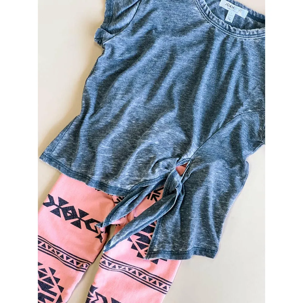 Aurora-Dist Front tie Burnout top