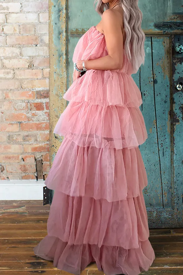 Beautiful Western High Low Tulle Dress