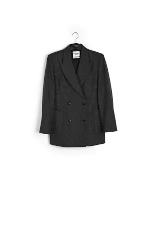 Black double-breasted blazer