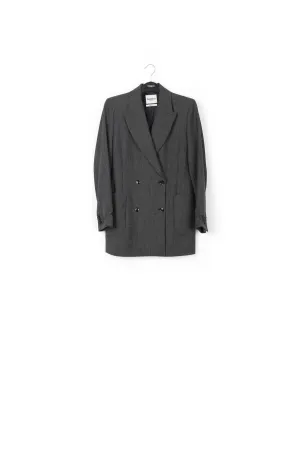 Black double-breasted blazer
