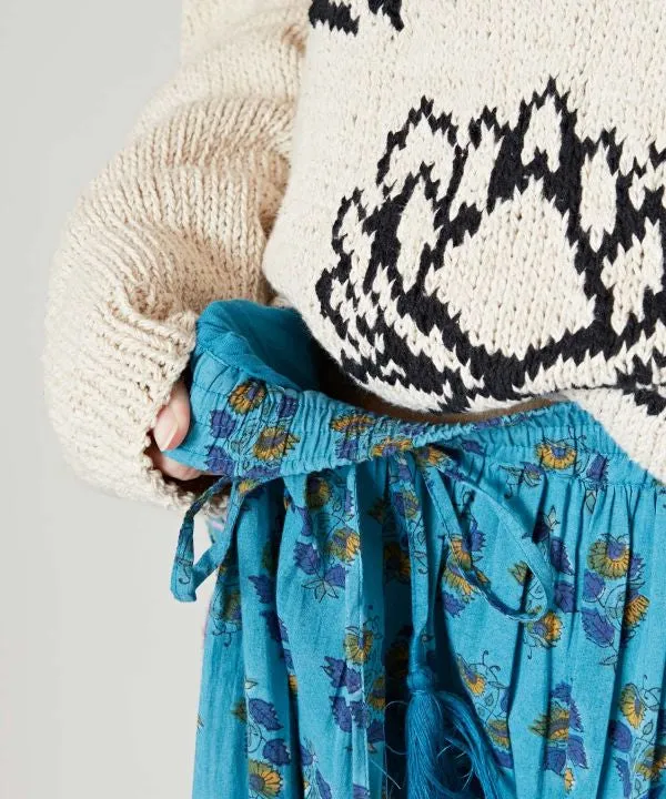 Block Print Floral Skirt