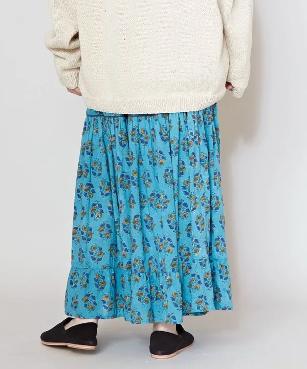 Block Print Floral Skirt