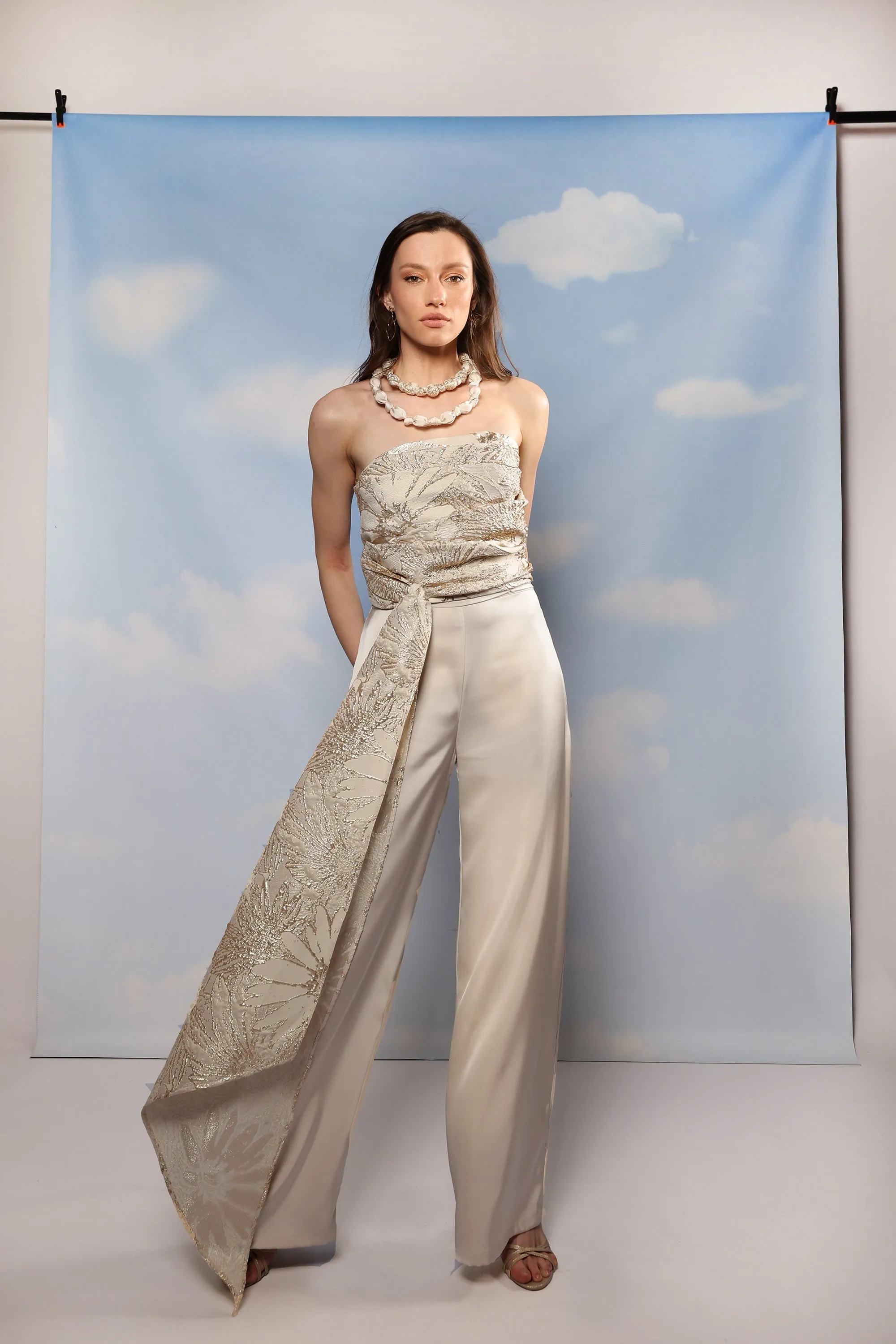 Blue Belle Top - Champagne
