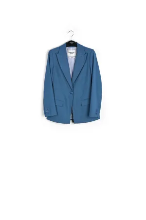 Blue single-breasted blazer