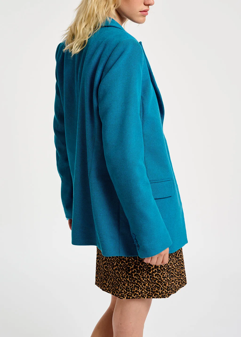 Blue single-breasted blazer