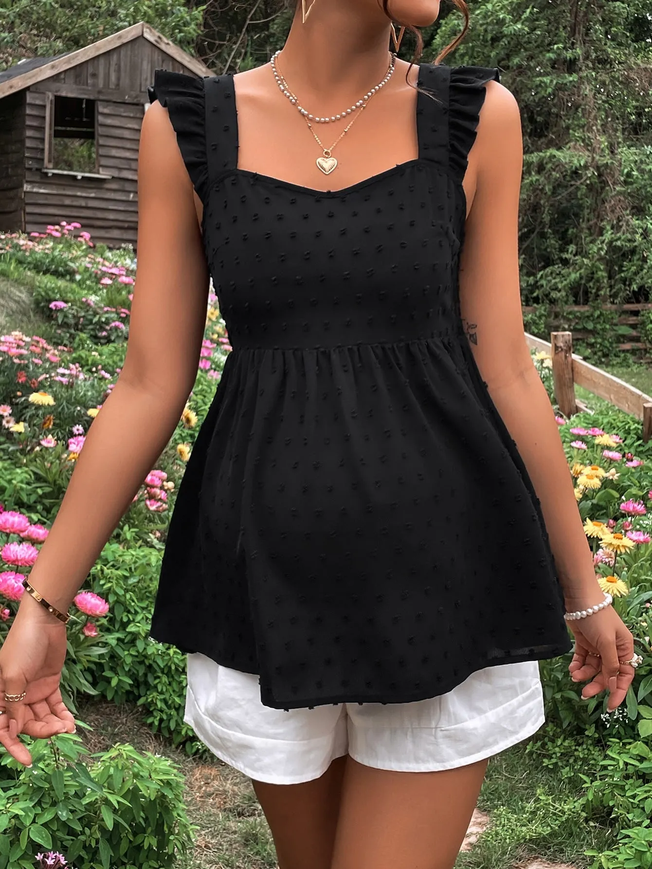 Blusa Peplum de Lunares para Maternidad  CR