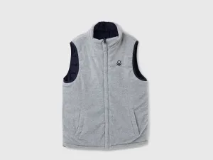 Boy's Regular Fit Sleeveless Reversible Jacket