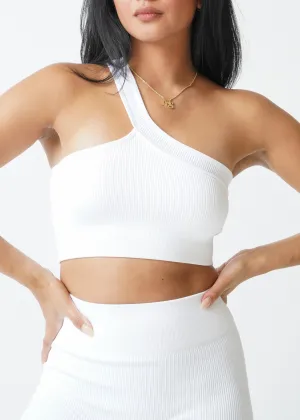 BREATHE Asymmetrical Ribbed Crop