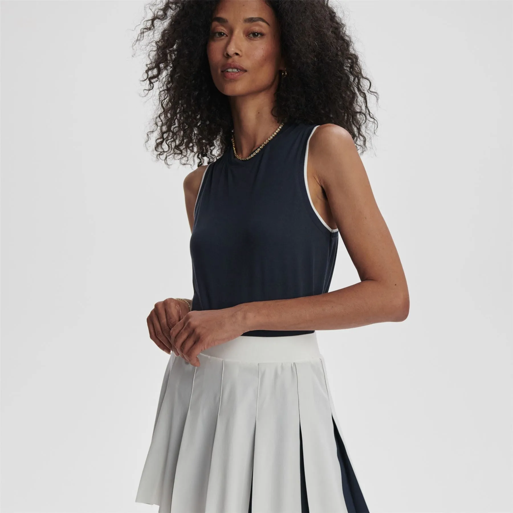 Bronte 2 In 1 15.5 Inch Skirt White/Blue Nights