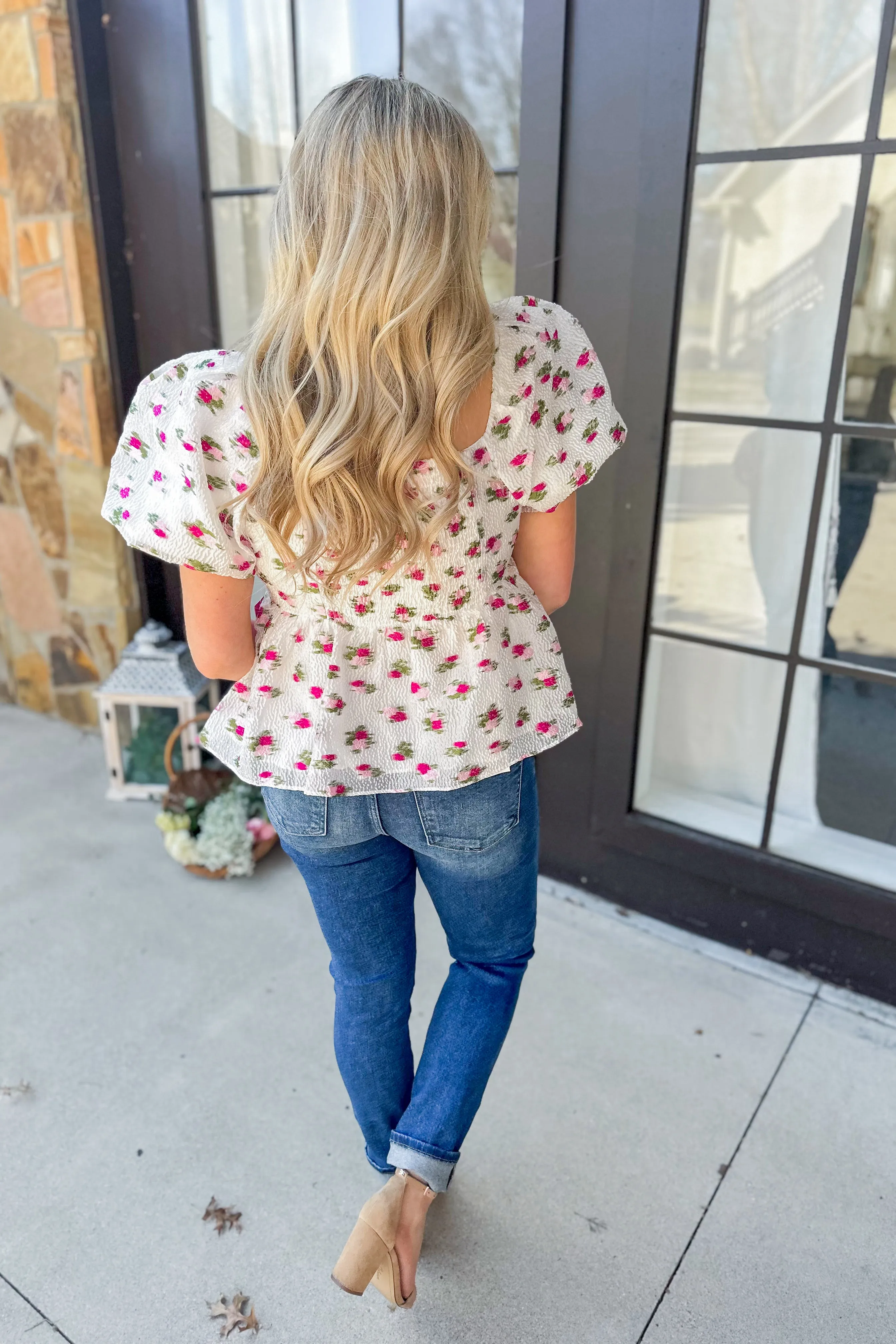 BuddyLove Calla Lily Blakely Peplum Top *FINAL SALE*