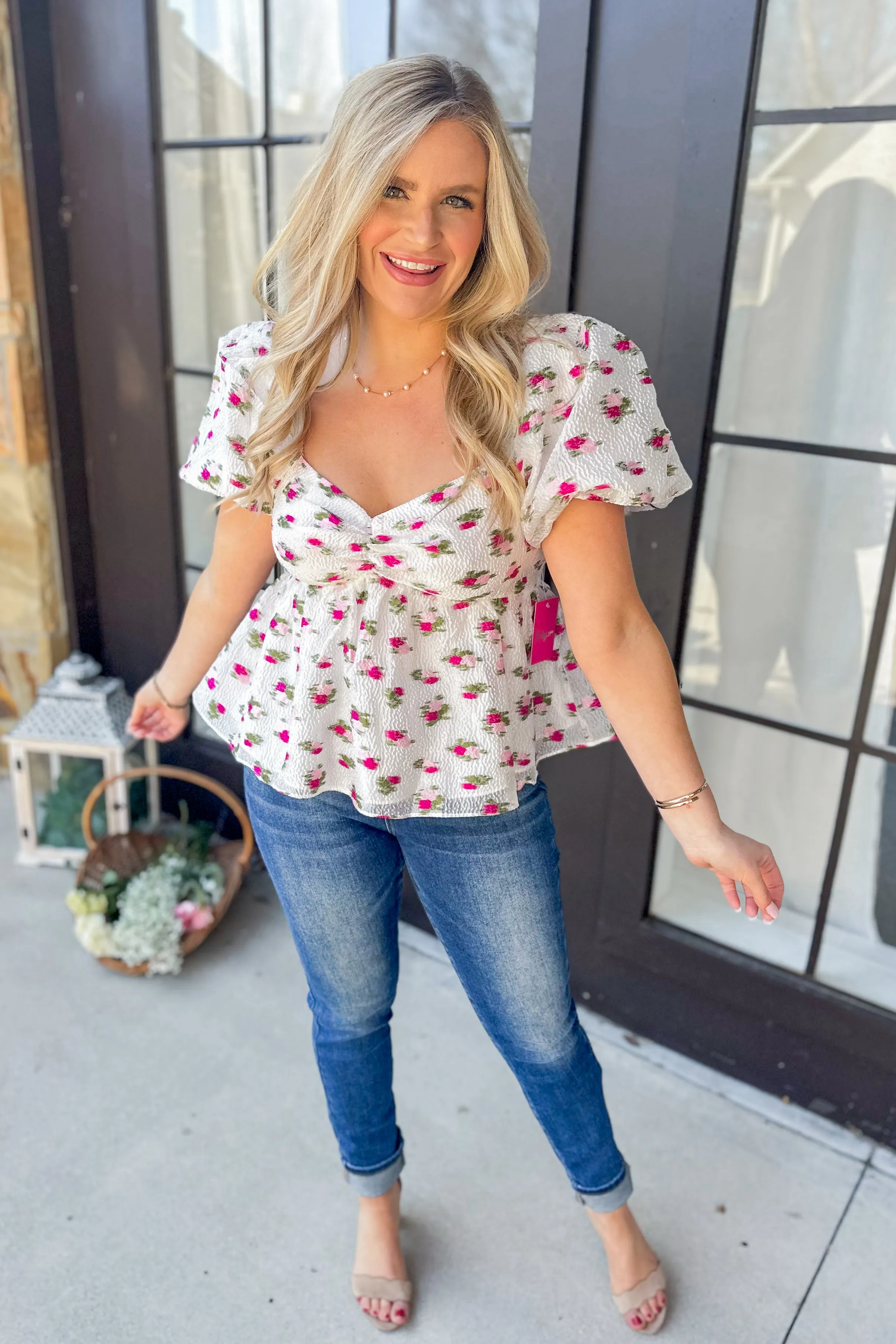 BuddyLove Calla Lily Blakely Peplum Top *FINAL SALE*