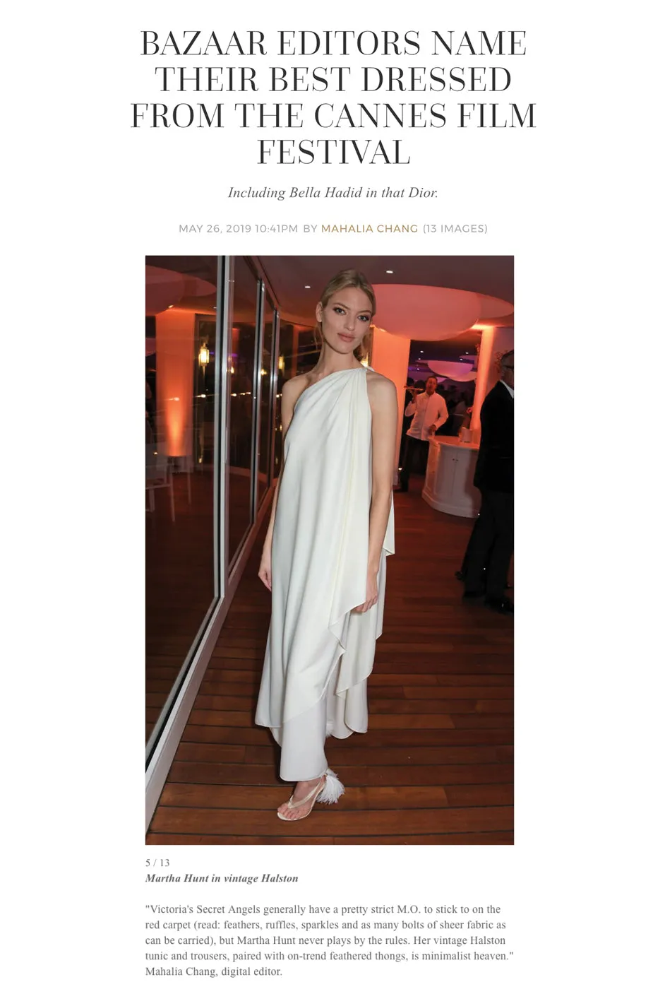 c.1978 Halston One Shoulder Draped Ivory Jersey Full Length Maxi Dress