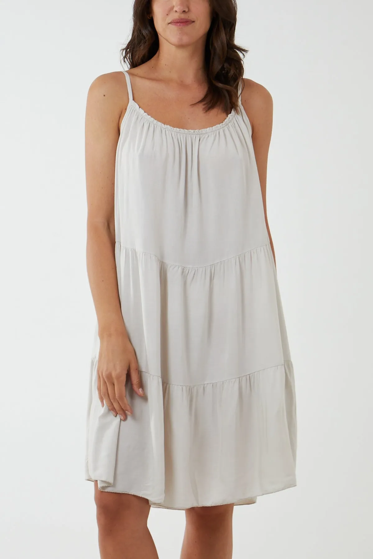 Cami Strap Tiered Smock Dress
