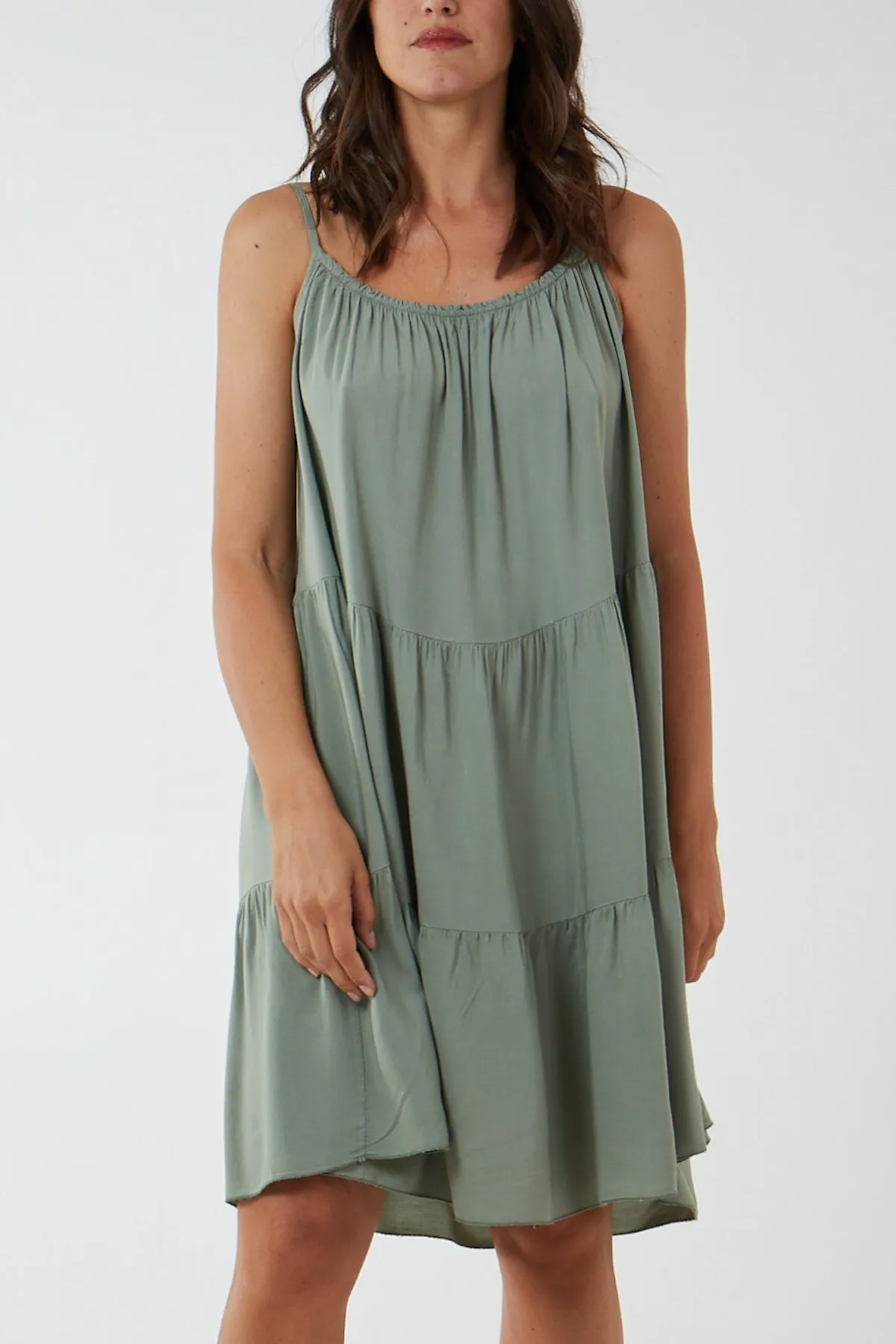 Cami Strap Tiered Smock Dress