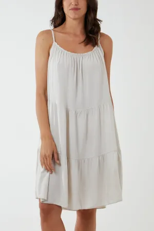 Cami Strap Tiered Smock Dress