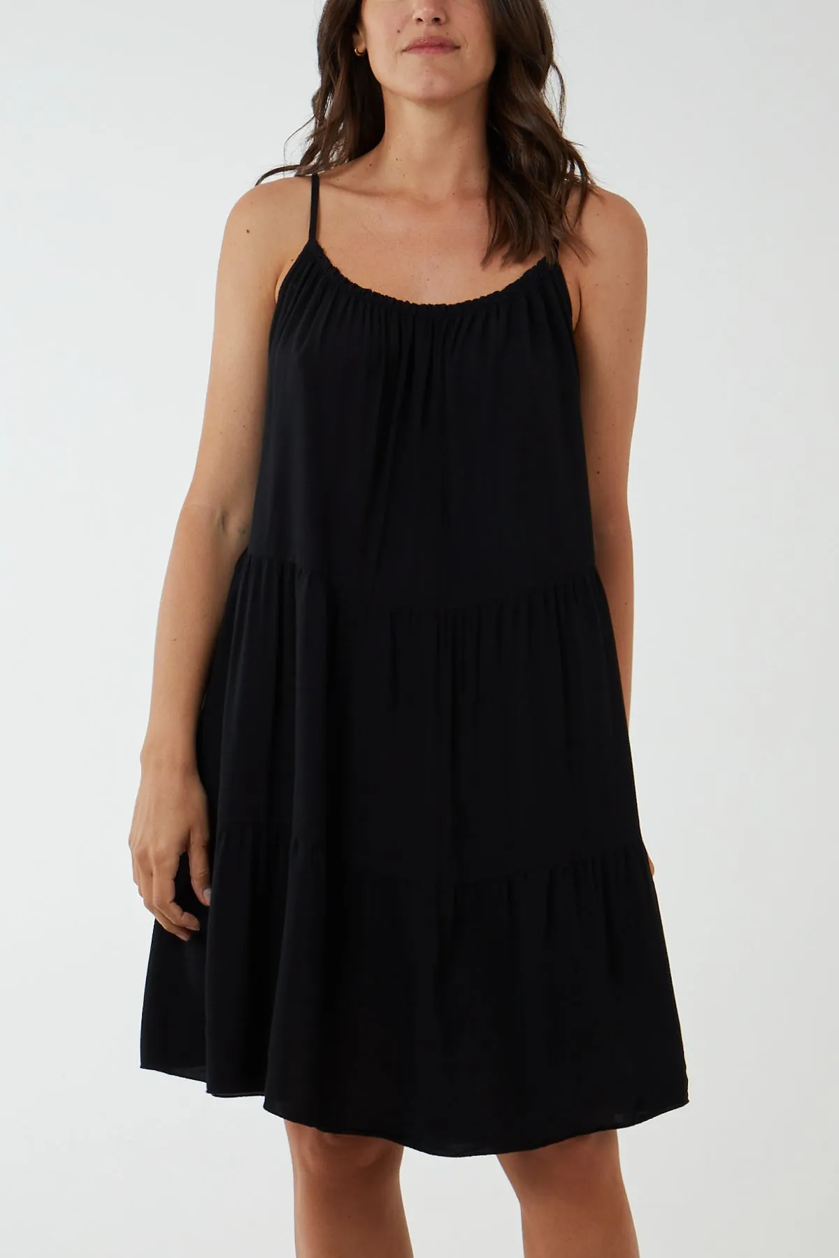 Cami Strap Tiered Smock Dress
