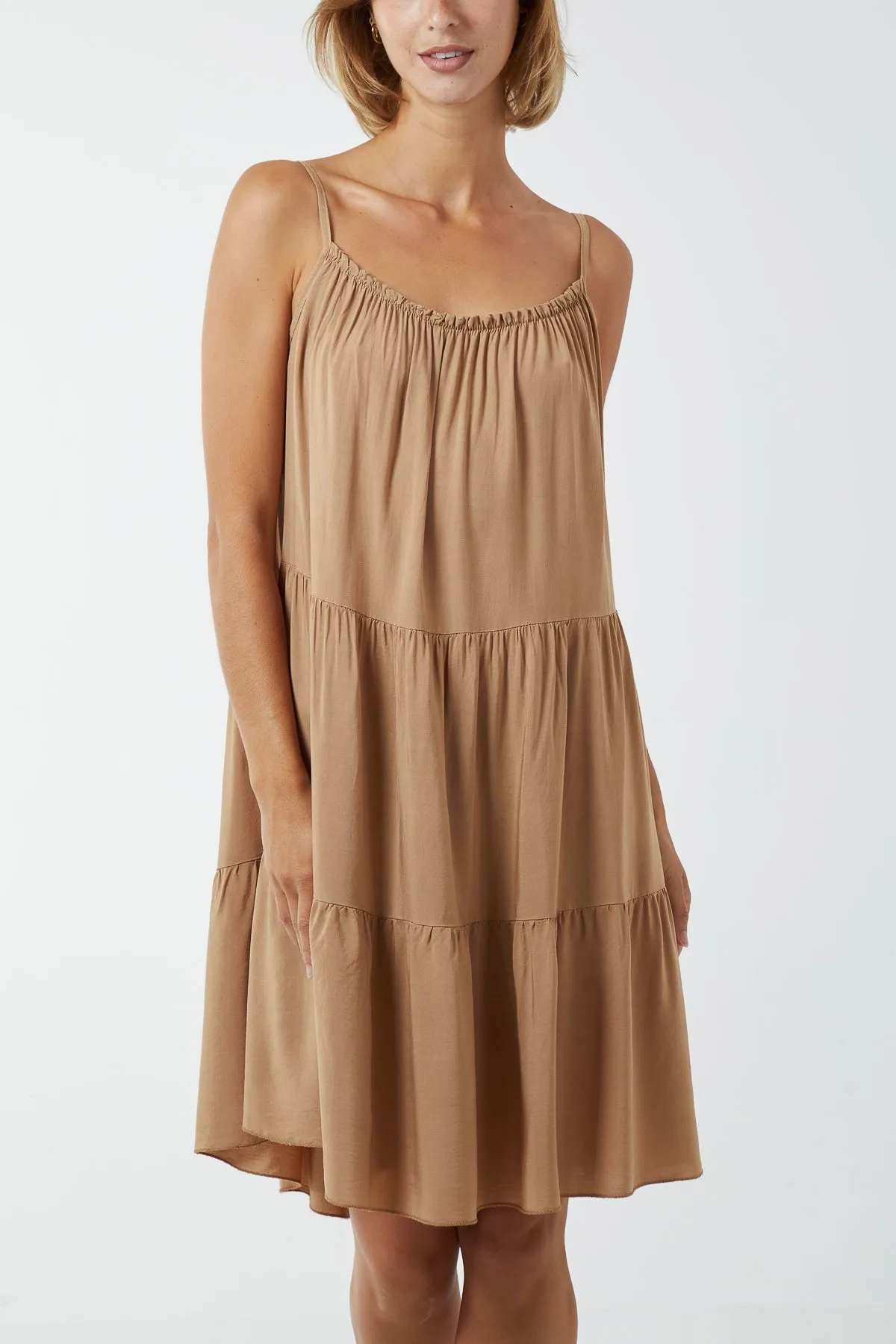 Cami Strap Tiered Smock Dress