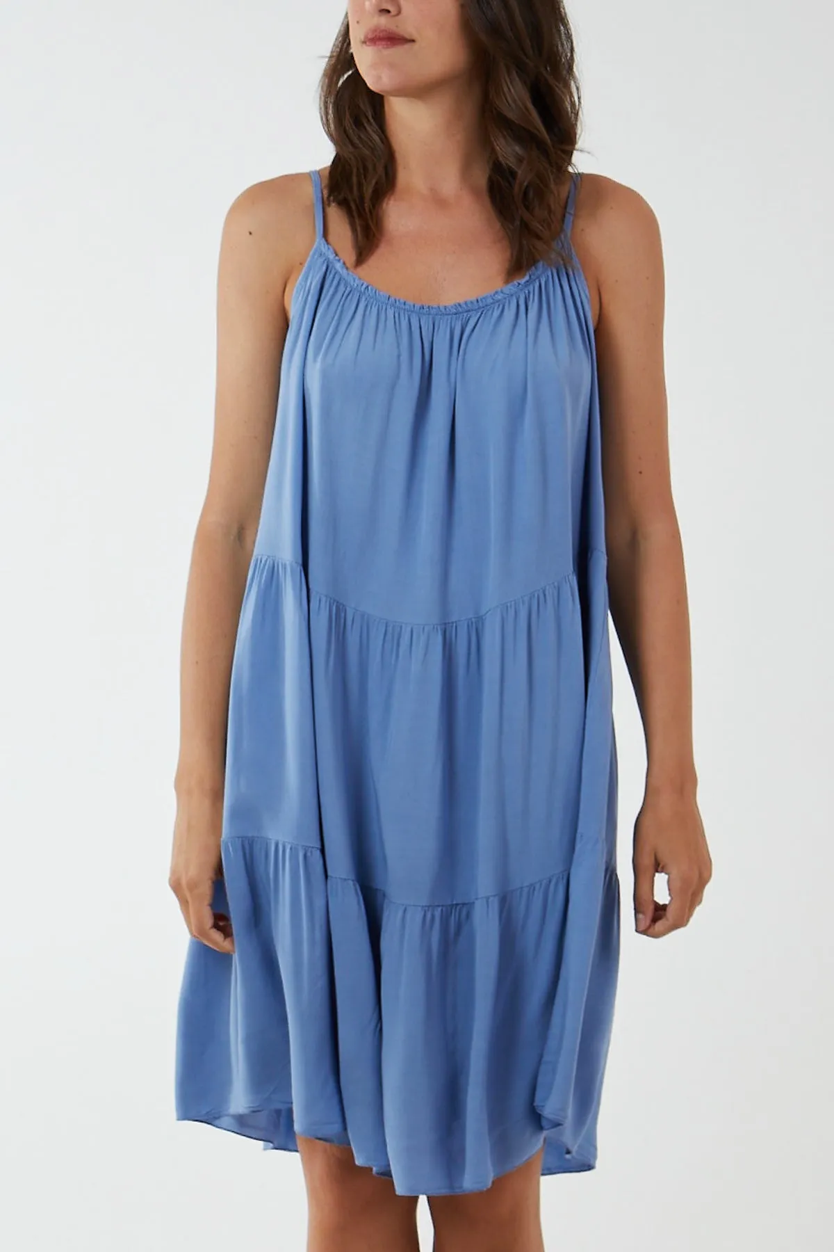 Cami Strap Tiered Smock Dress