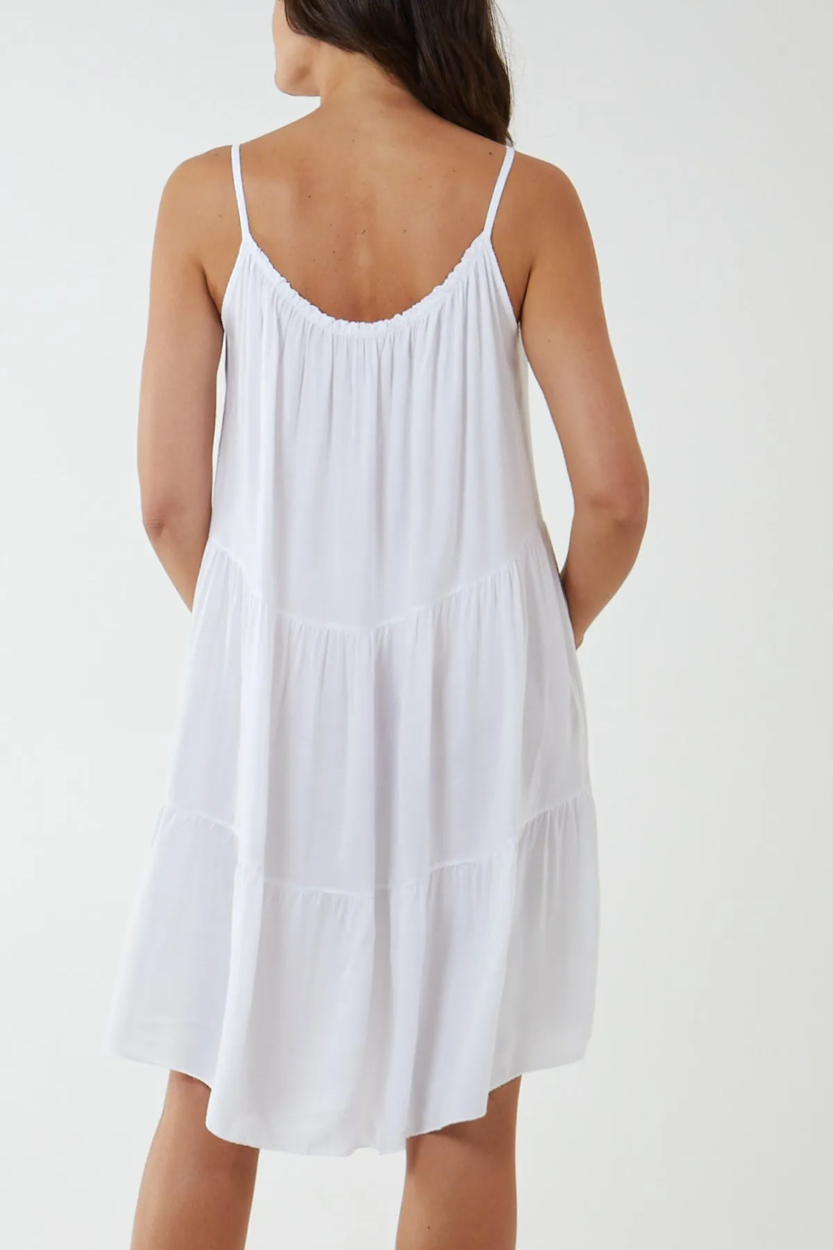 Cami Strap Tiered Smock Dress