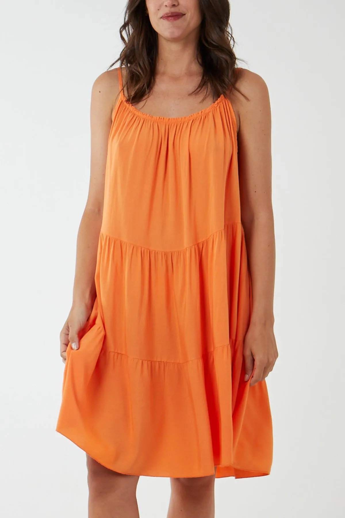 Cami Strap Tiered Smock Dress