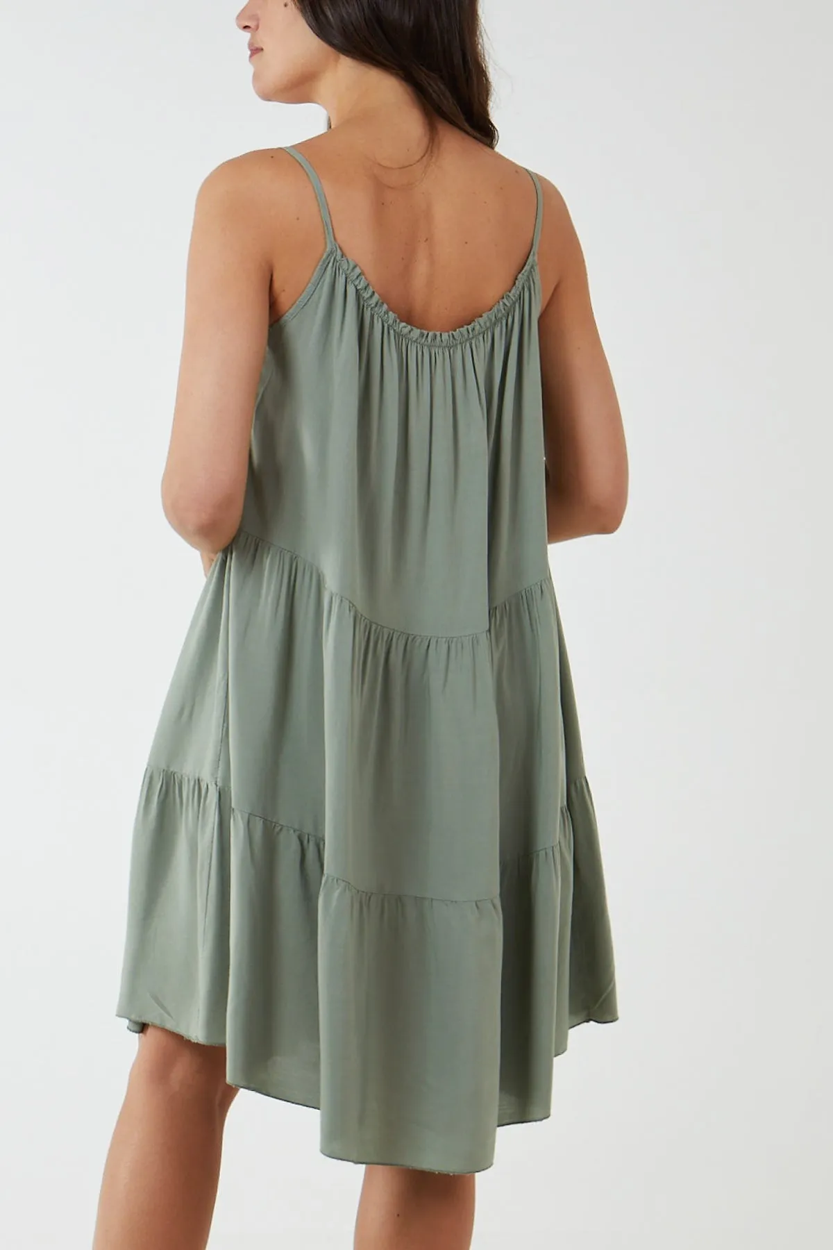 Cami Strap Tiered Smock Dress