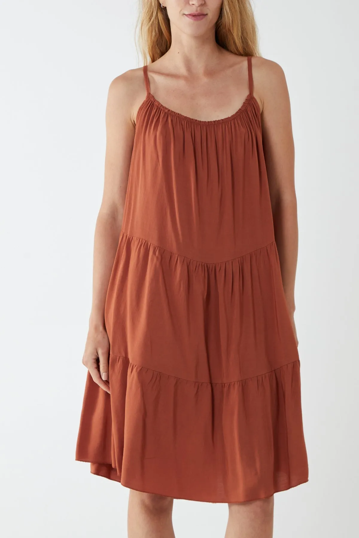 Cami Strap Tiered Smock Dress