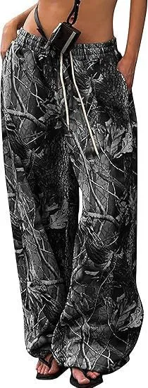 Camouflage Wide-leg Pants
