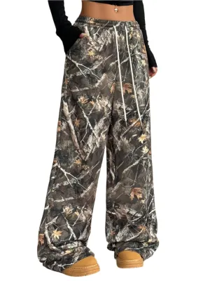 Camouflage Wide-leg Pants