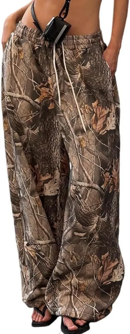 Camouflage Wide-leg Pants