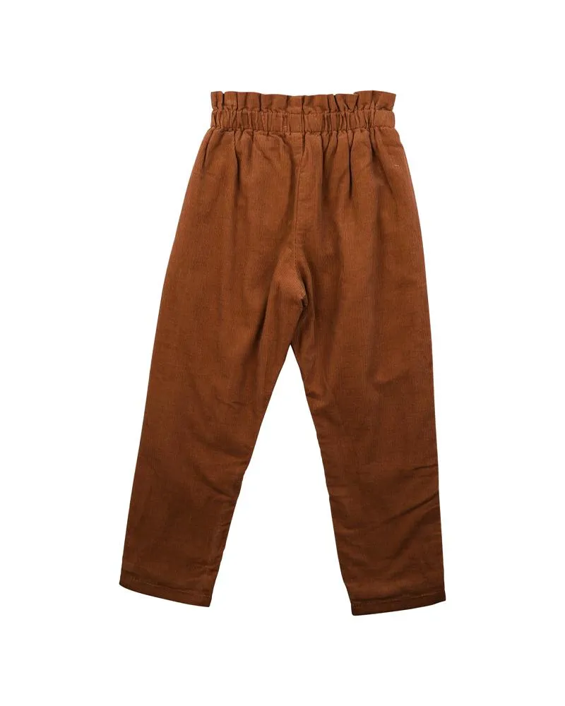 CARAMEL CORD PAPERBAG PANTS 3-7 YRS