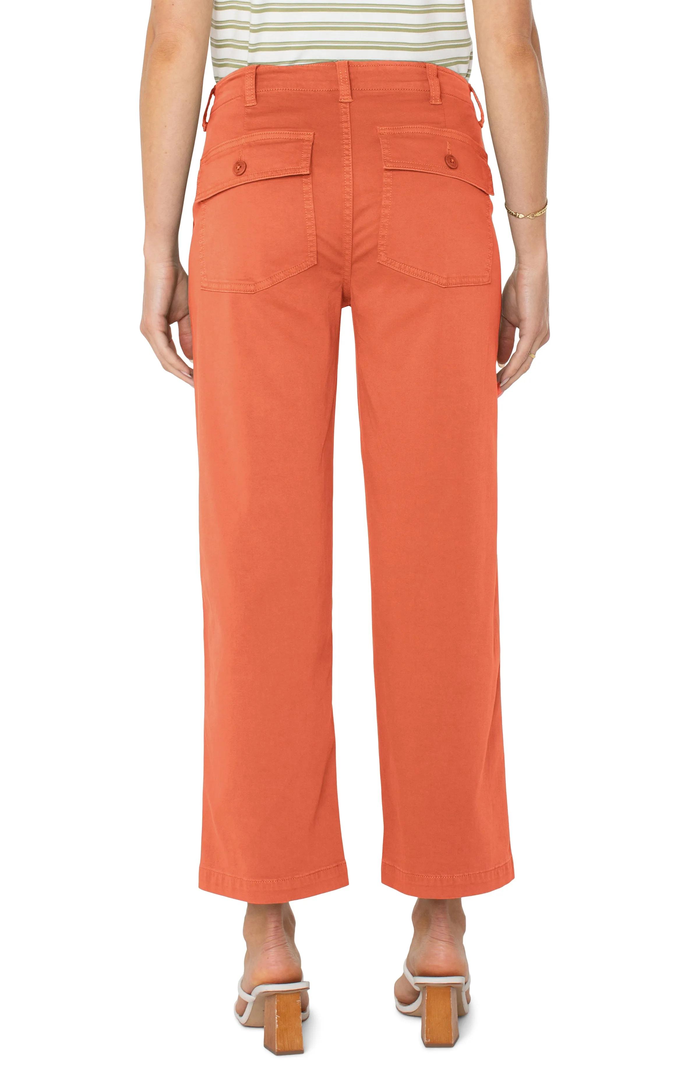 Cargo Crop Wide Leg 26" Inseam | Papaya