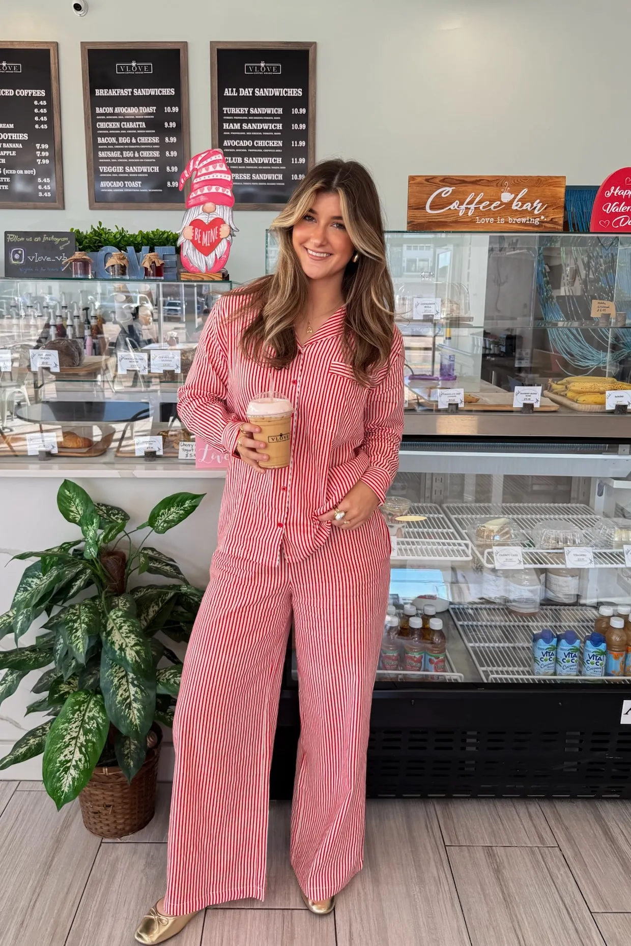 Charli Pajama Set in Red