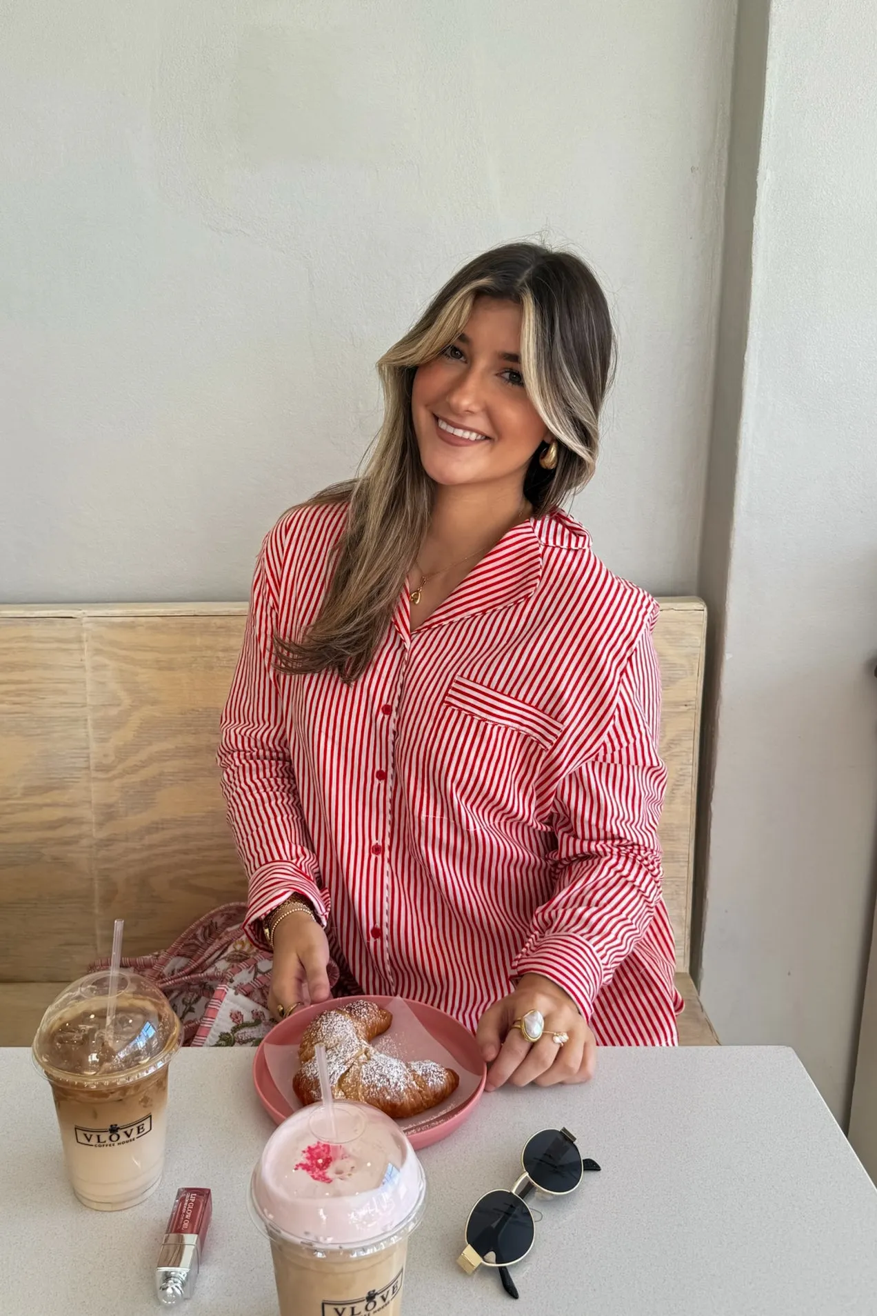 Charli Pajama Set in Red